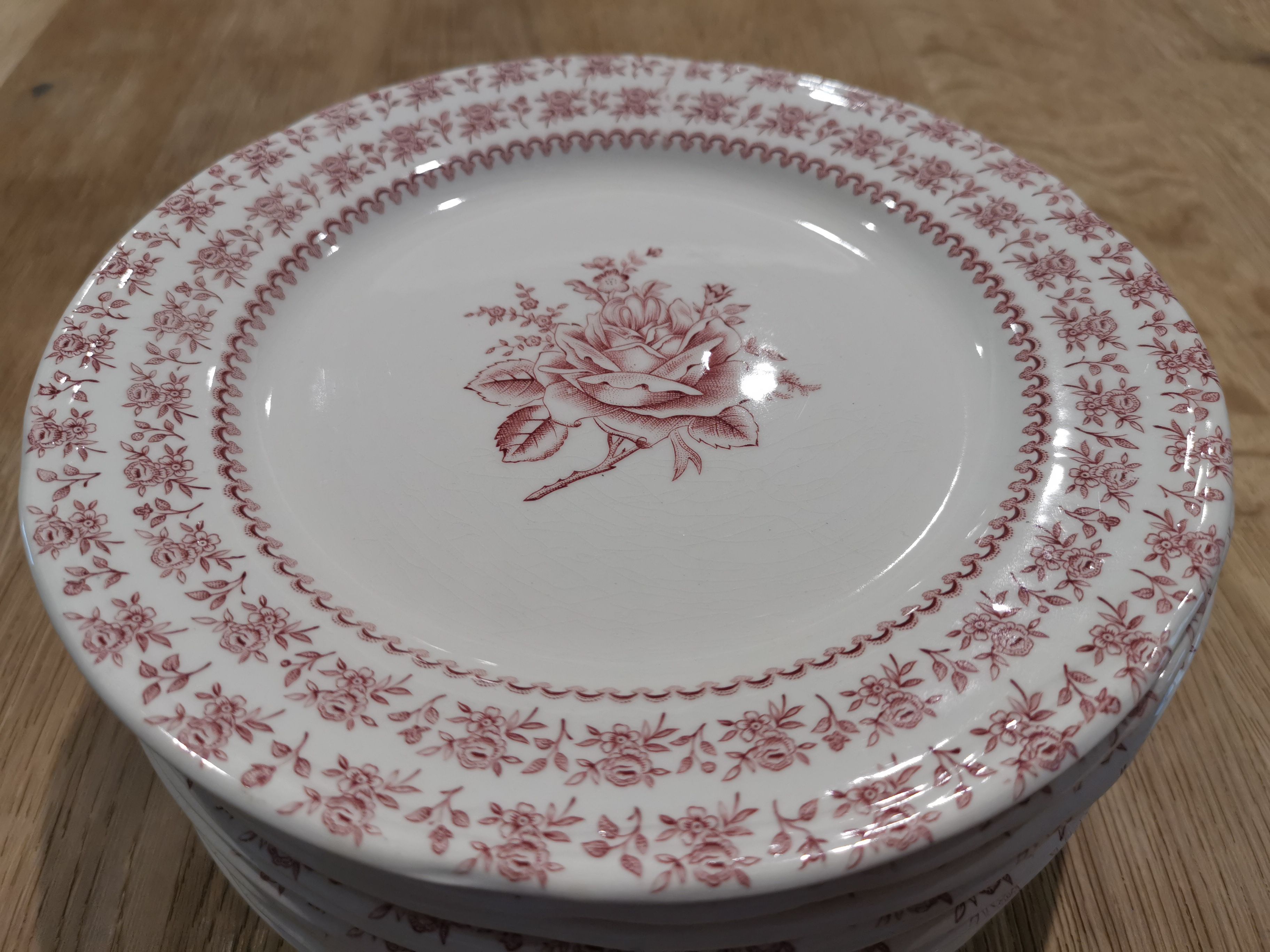 Set of 11 old Lunéville dessert plates