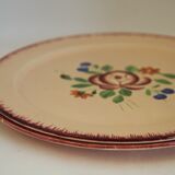 Lot of 2 dessert plates Aurore des Faïenceries Longchamp