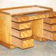 Victorian pedestal desk by Morris & Co circa 1880 in satinwood.