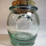 Thick glass round pot