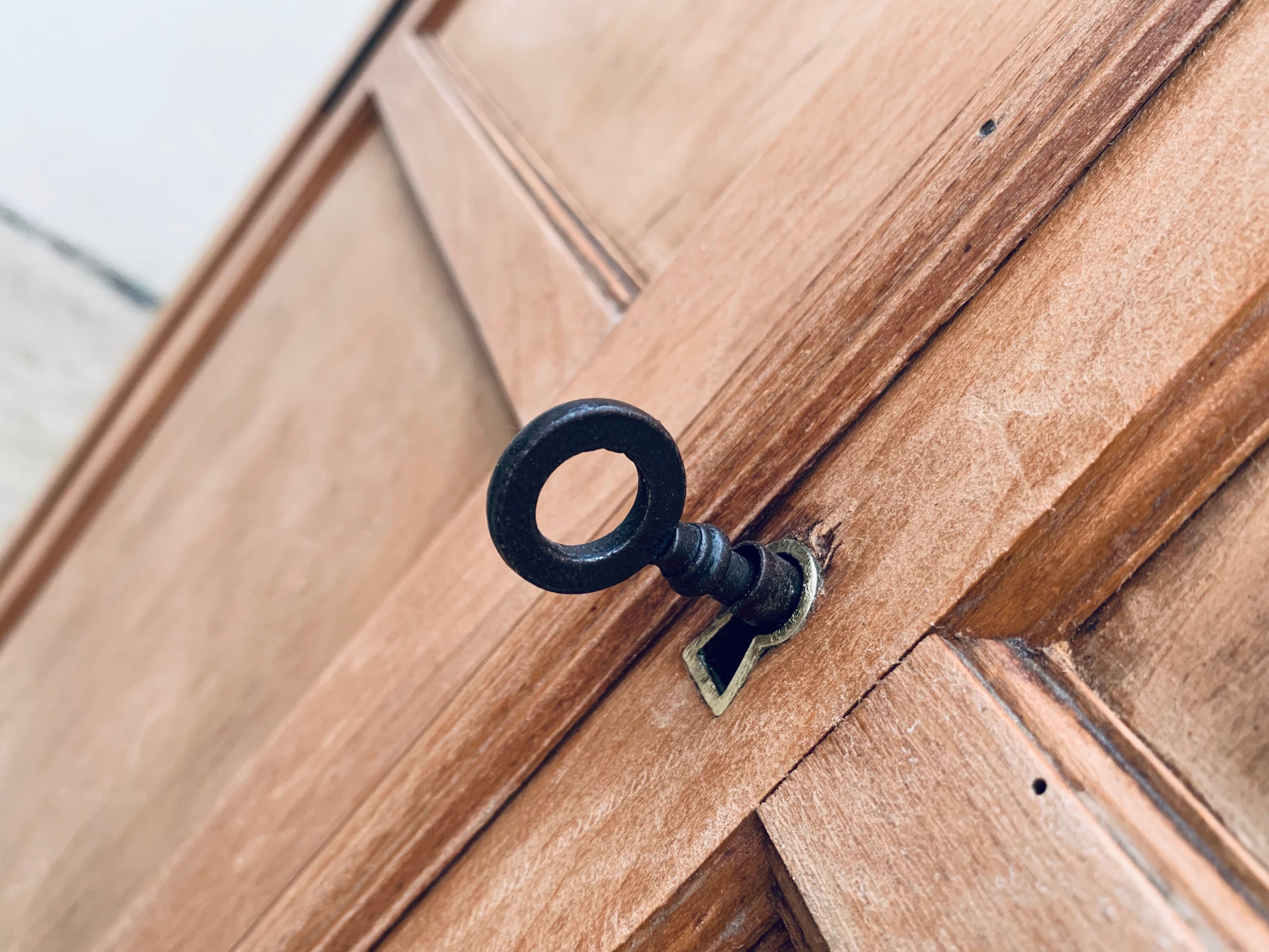Paris raw wood cabinet 1950