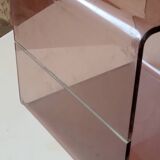 Table d'appoint, cube en plexiglas