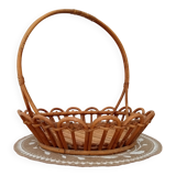 Vintage rattan basket 70s