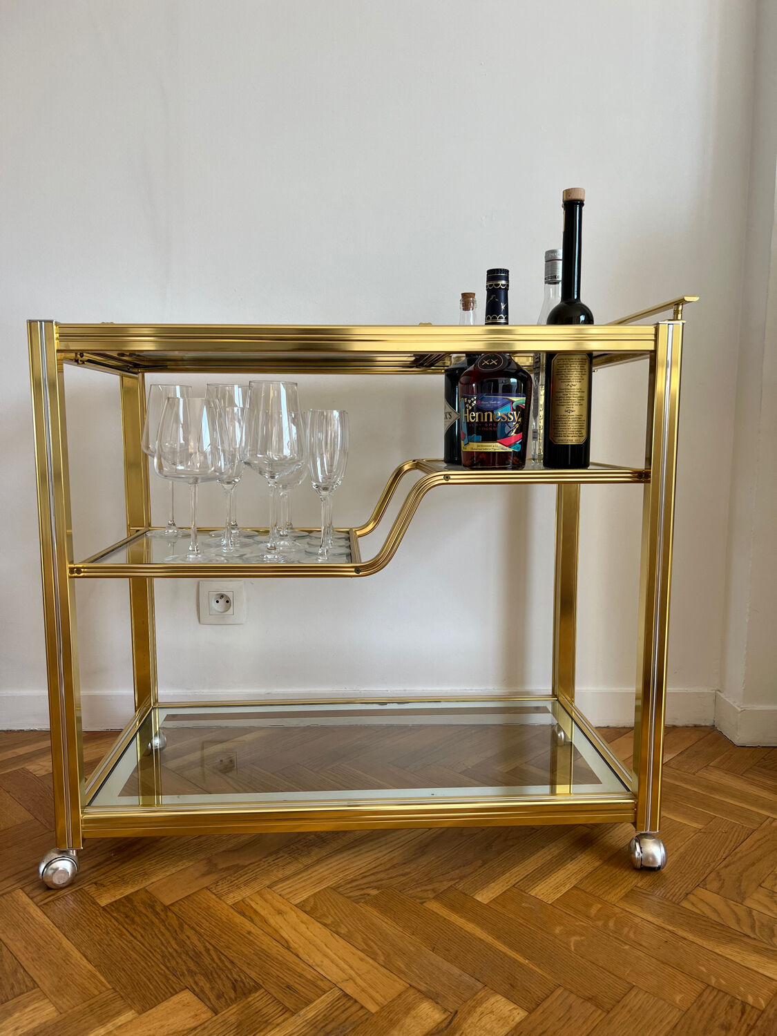 Hollywood Regency trolley 1970s