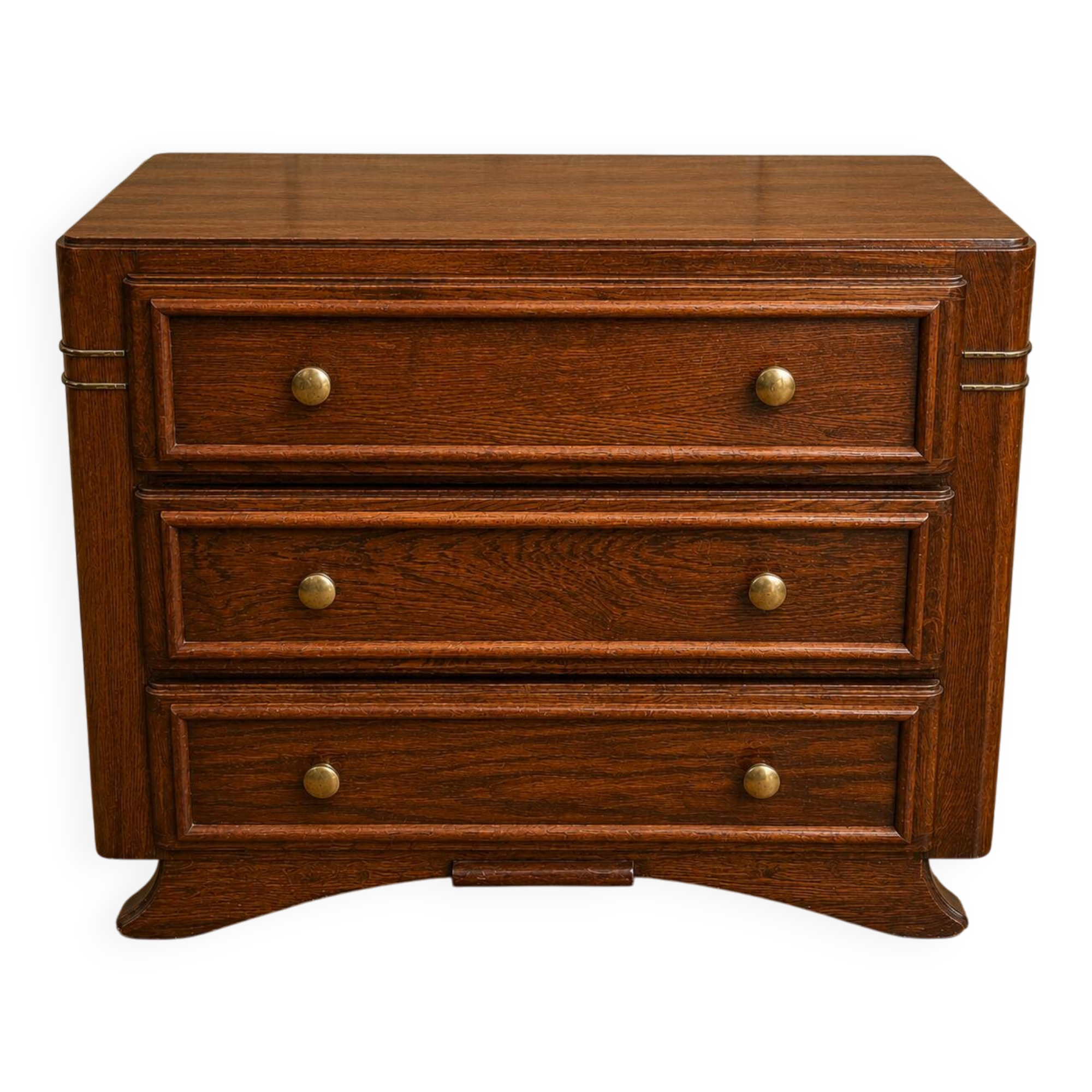 Commode époque Art Déco en acajou et bois teinté