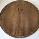 Vintage wood round mirror 1950