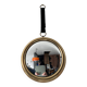 Witch's eye mirror vintage brass medallion 70s