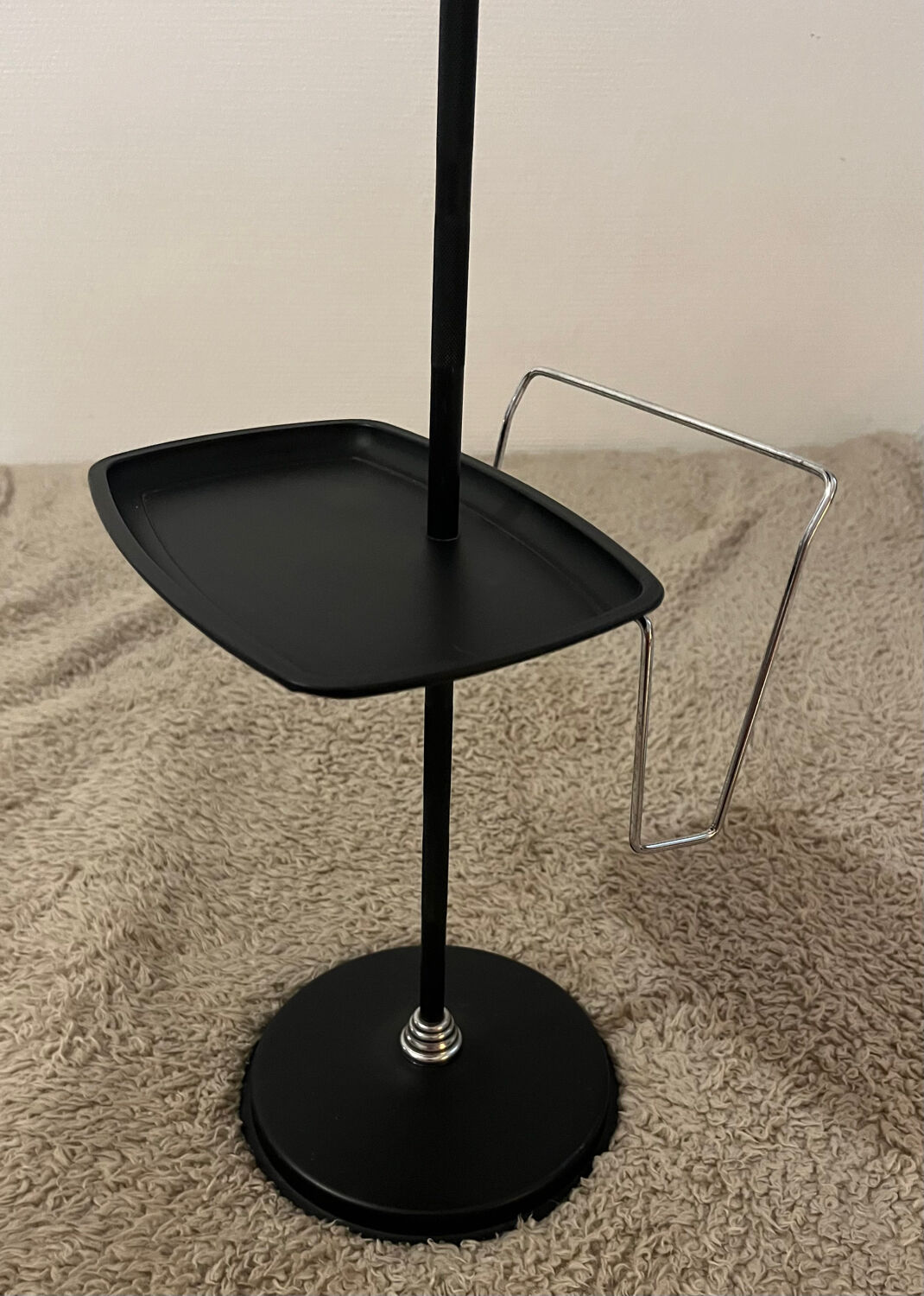 Vintage metal ashtray with magazine holder