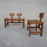 Banquette 2 places & fauteuil de Guillerme et Chambron