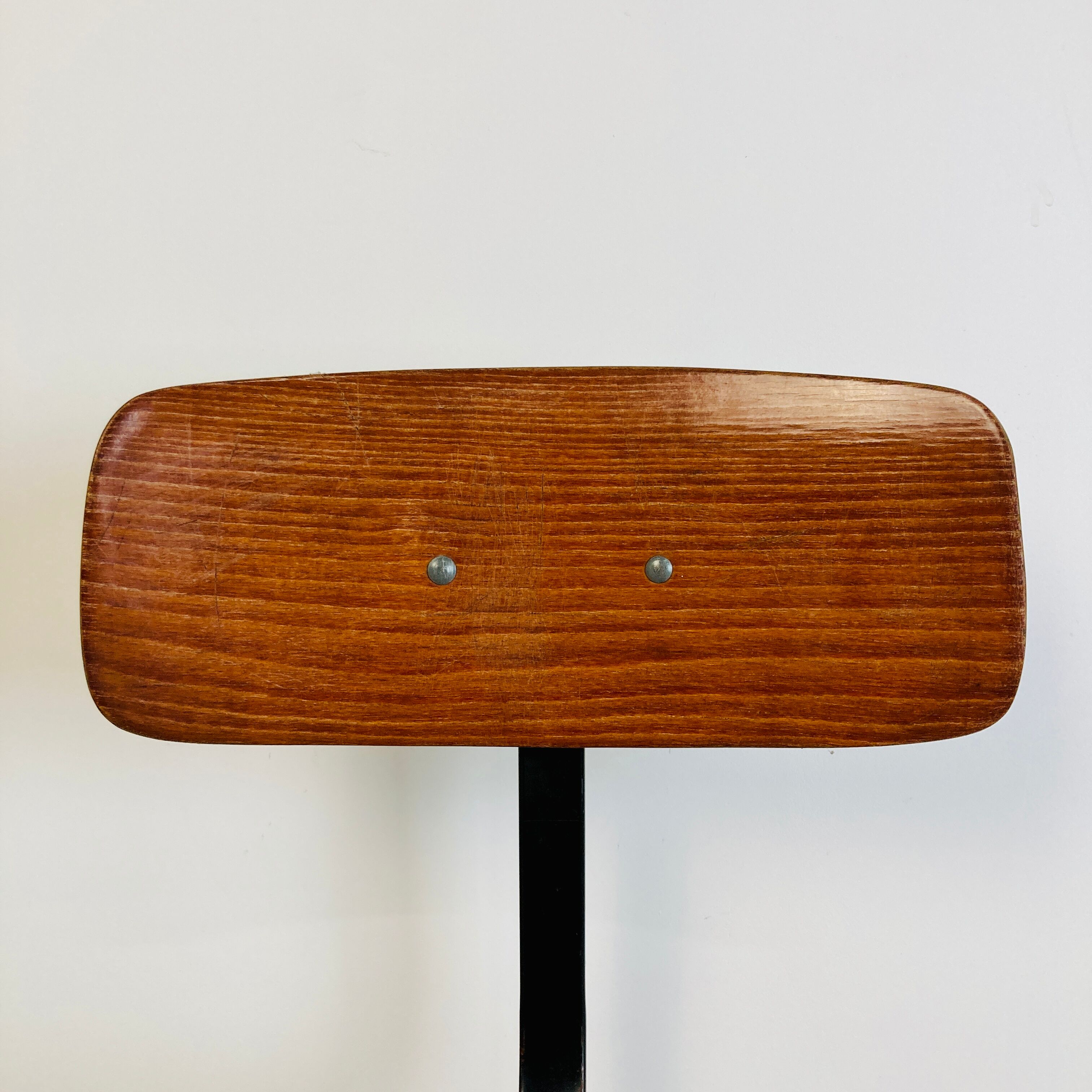 Office children's chair, wooden and metal, 70s