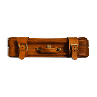 Vintage leather suitcase