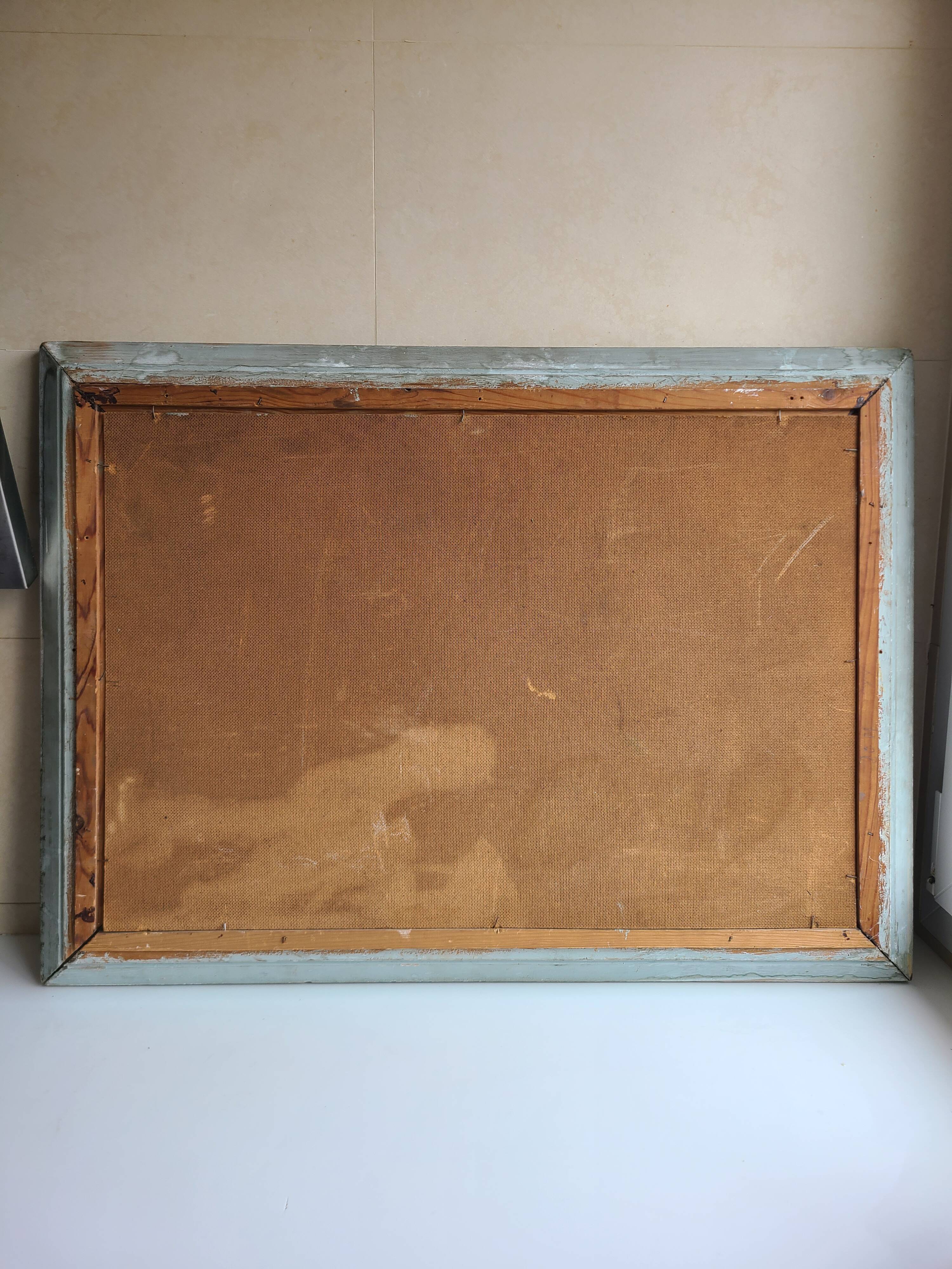 Painting 1965 industrial construction site