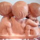 Buste trio d'enfants terre cuite de Sorgel
