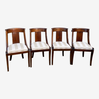 Suite of 4 Empire style gondola chairs