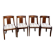 Suite de 4 chaises gondole style Empire