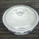 Serving dish with its glass lid of the earthenware factory of Gien model "the roaster"
