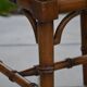 Piano stool/bamboo effect wooden footrest