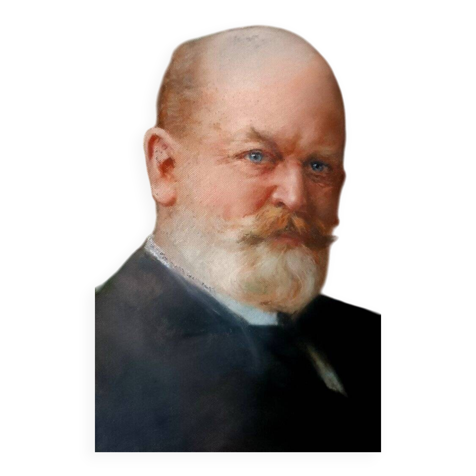 Pastel painting of a 19th century man's portrait