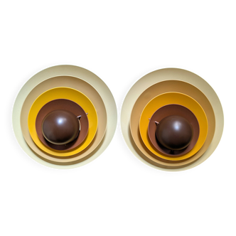 Pair of Ondine wall lights, New Age, 1970 Mazda