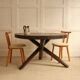 Italian chairs in wood and velvet