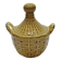 Bottle Mini Dame Jeanne Braided Ceramic Barbotine Majolica Vintage