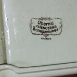 Three-compartment plate in earthenware from Obernai – Alsace