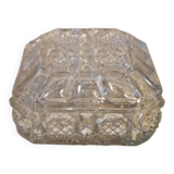 Vintage glass and crystal jewelry box