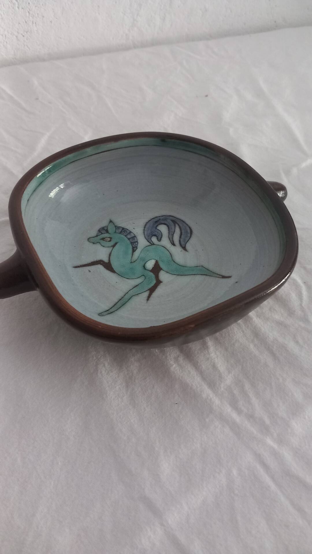 Vintage enamelled ceramic pocket vases - Horse - Netherlands 1960s