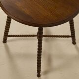 Vintage round Bobbin side table