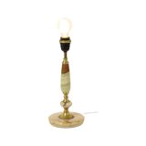Pied de lampe classique en onyx, marbre et laiton, années 60