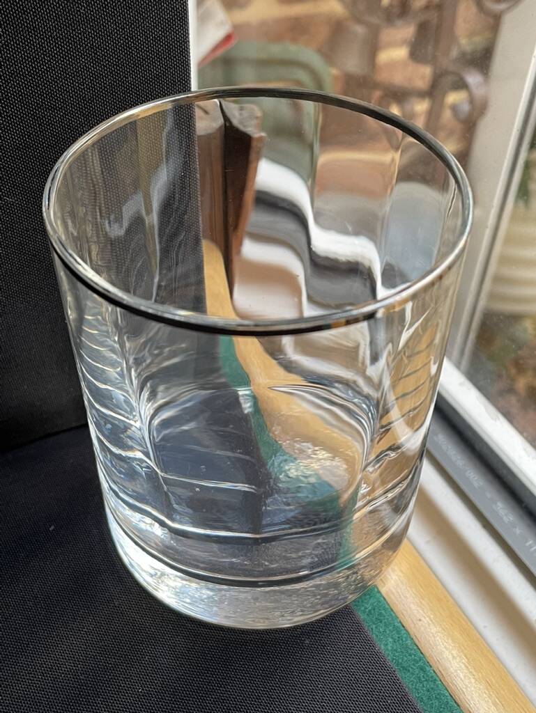 6 whiskey glasses 1970's