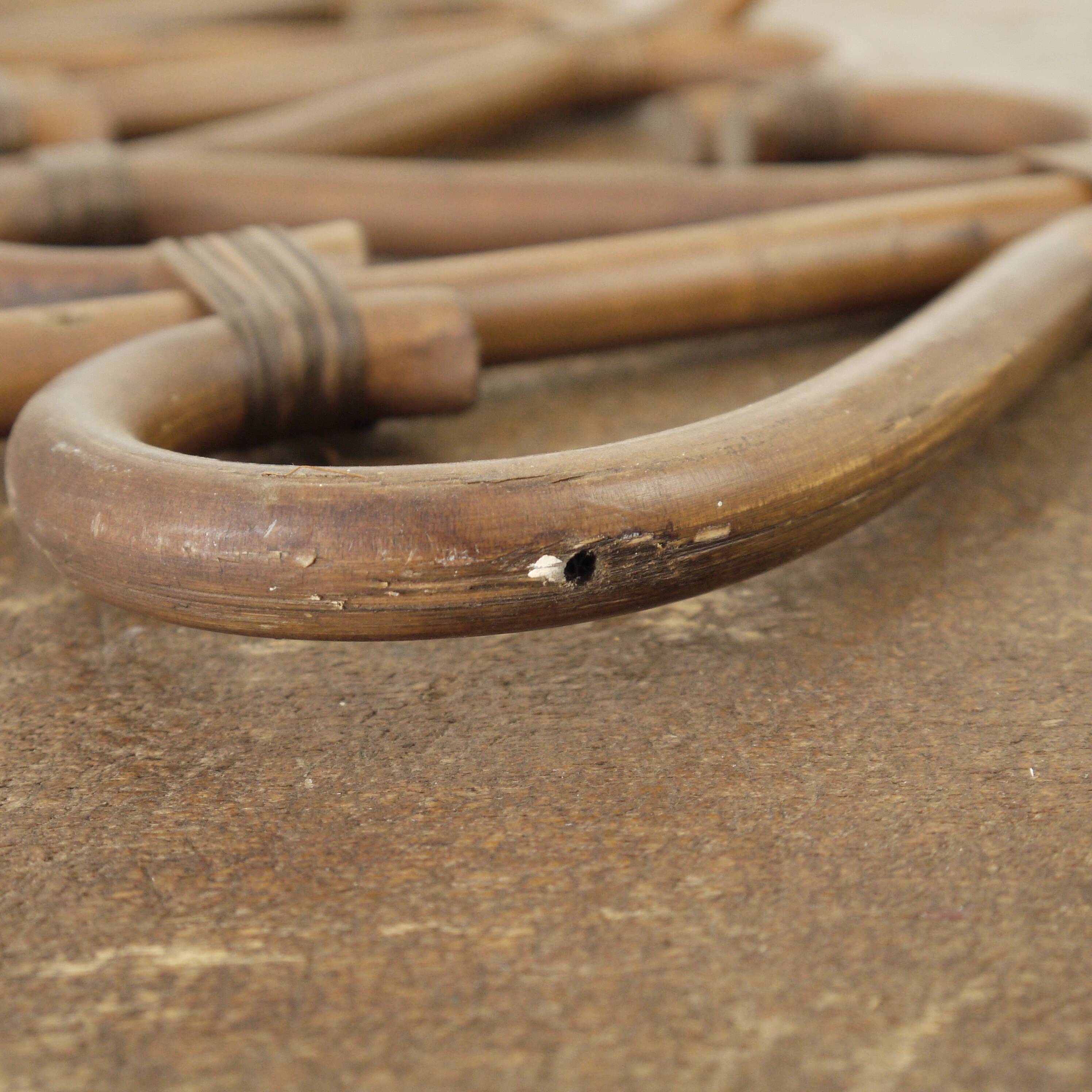 Rattan coat hanger