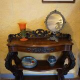 Mahogany console from around 1860.