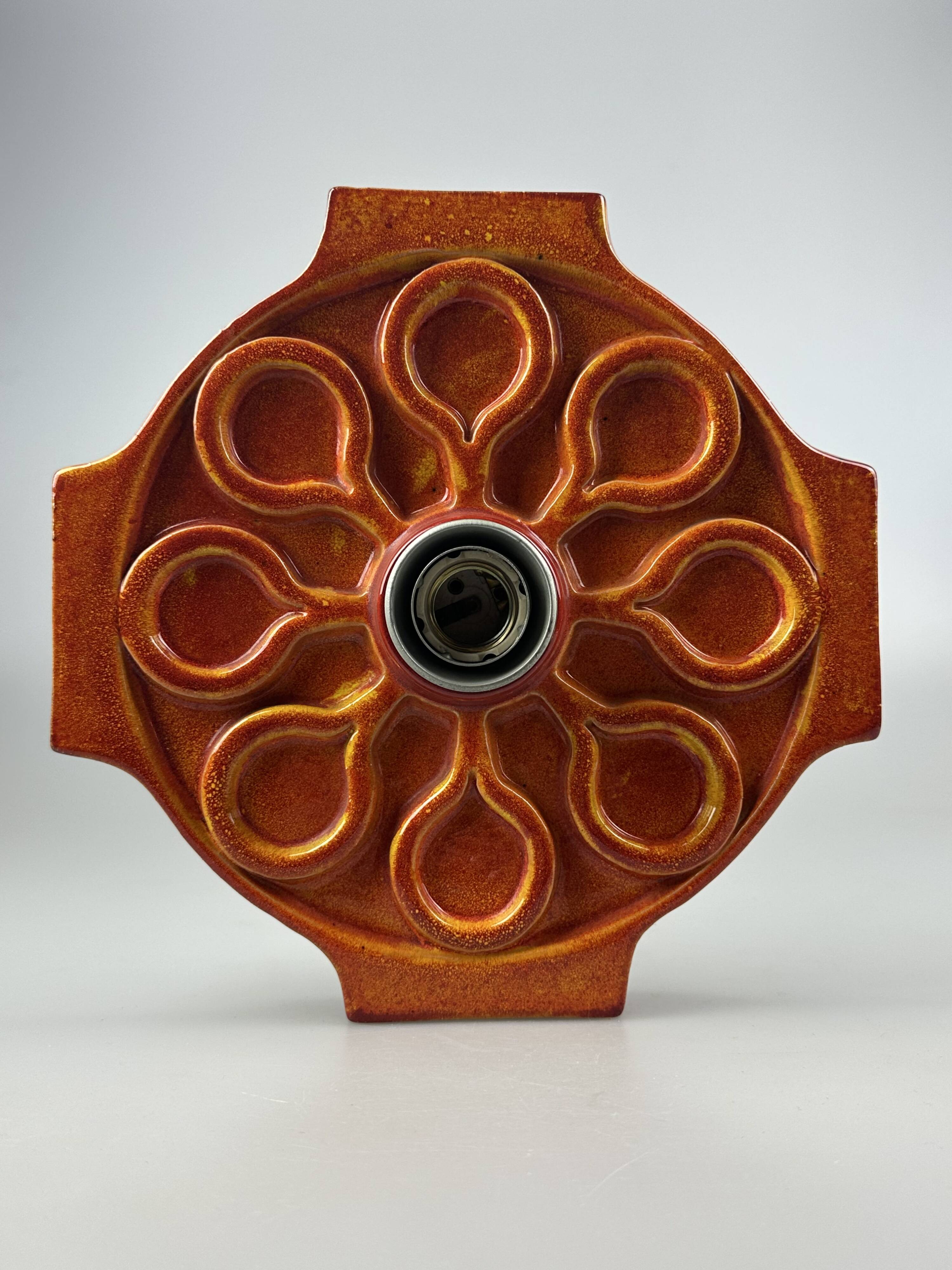 1960s/1970s Ceramic Wall Sconce, Mid-Century Space Age Design