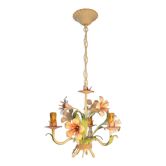 Flower chandelier painted sheet metal