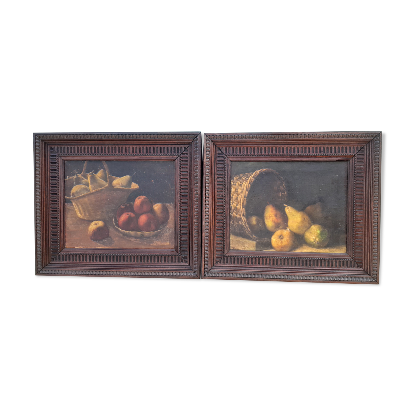Pair of Oils on Canvas 19 signed