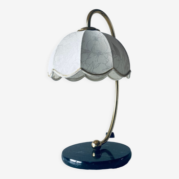 Lamp in marble and brass