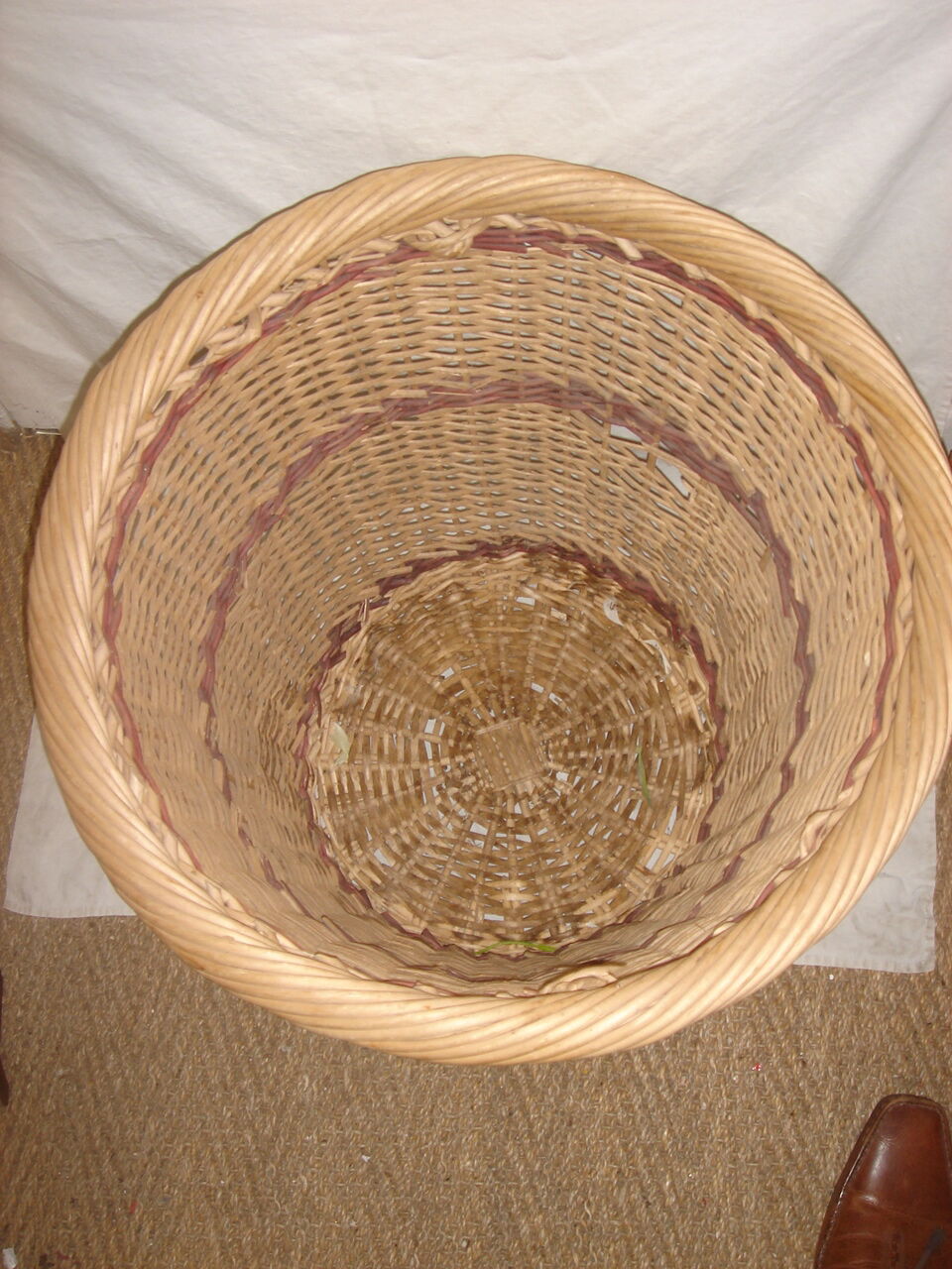 Rattan laundry basket, 1980