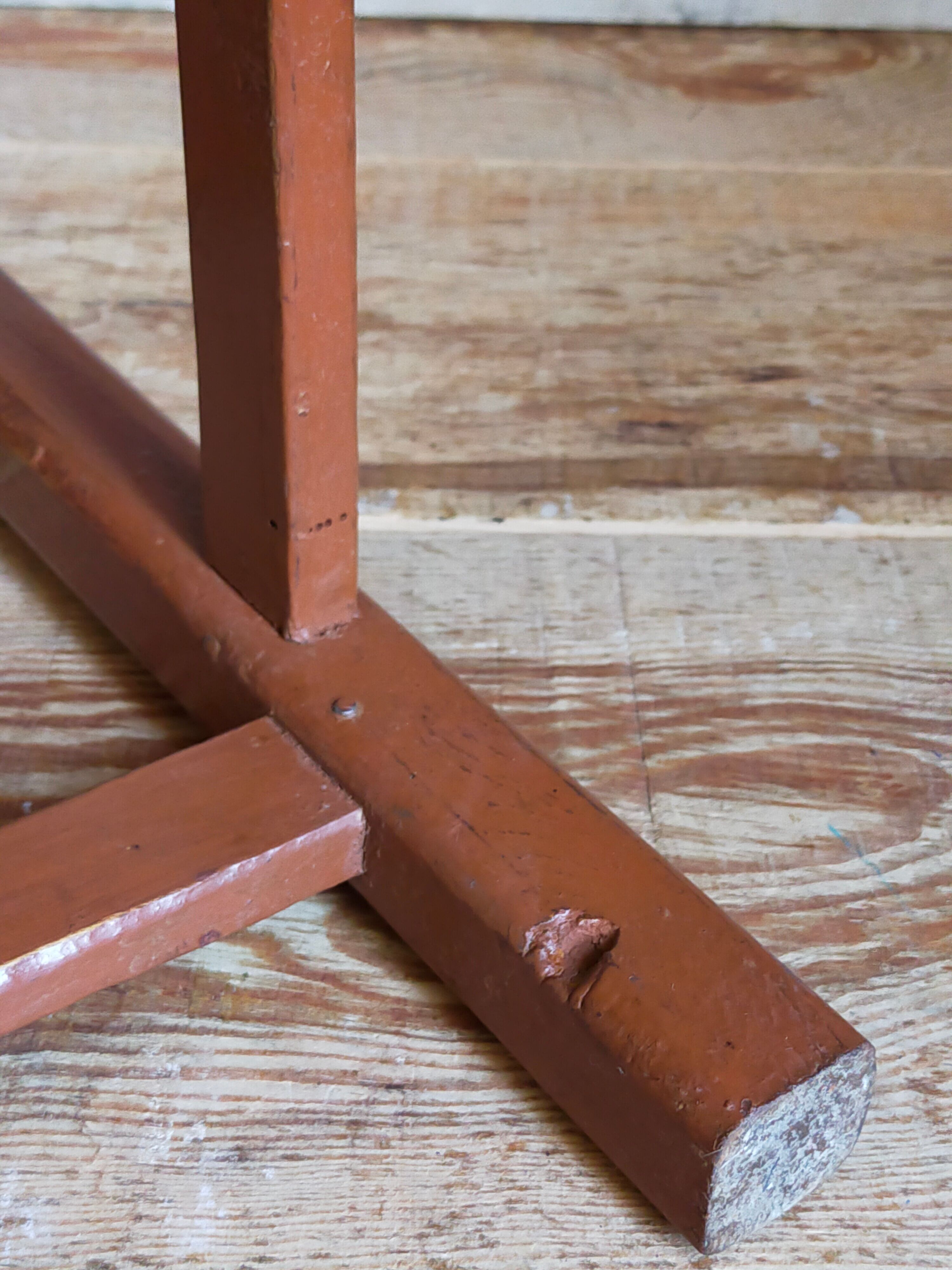 Workshop stool in old solid wood