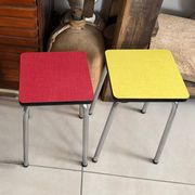 Set of 2 vintage Formica stools