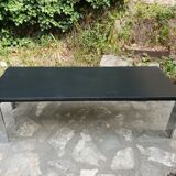 Coffee table in chromed metal and marble 1970