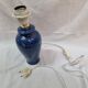 Pied de lampe céramique bleu