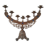 Large bronze candelabrum from the 19th century.