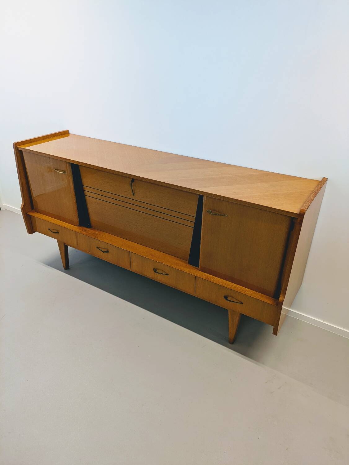 Vintage Scandinavian-style wooden sideboard