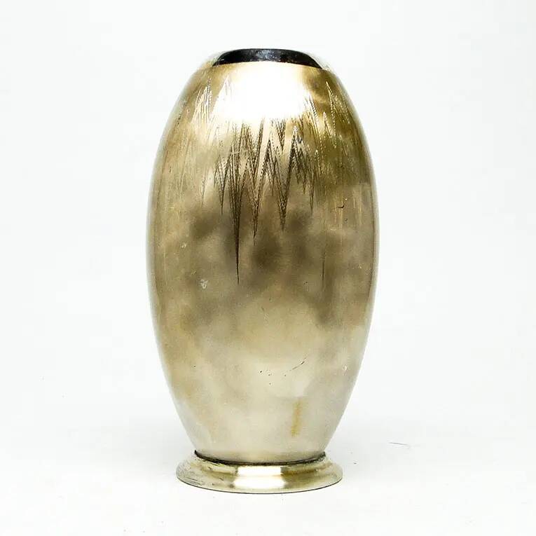 Ikora vase, Art Deco, silver-plated brass, WMF, Germany, 1930s