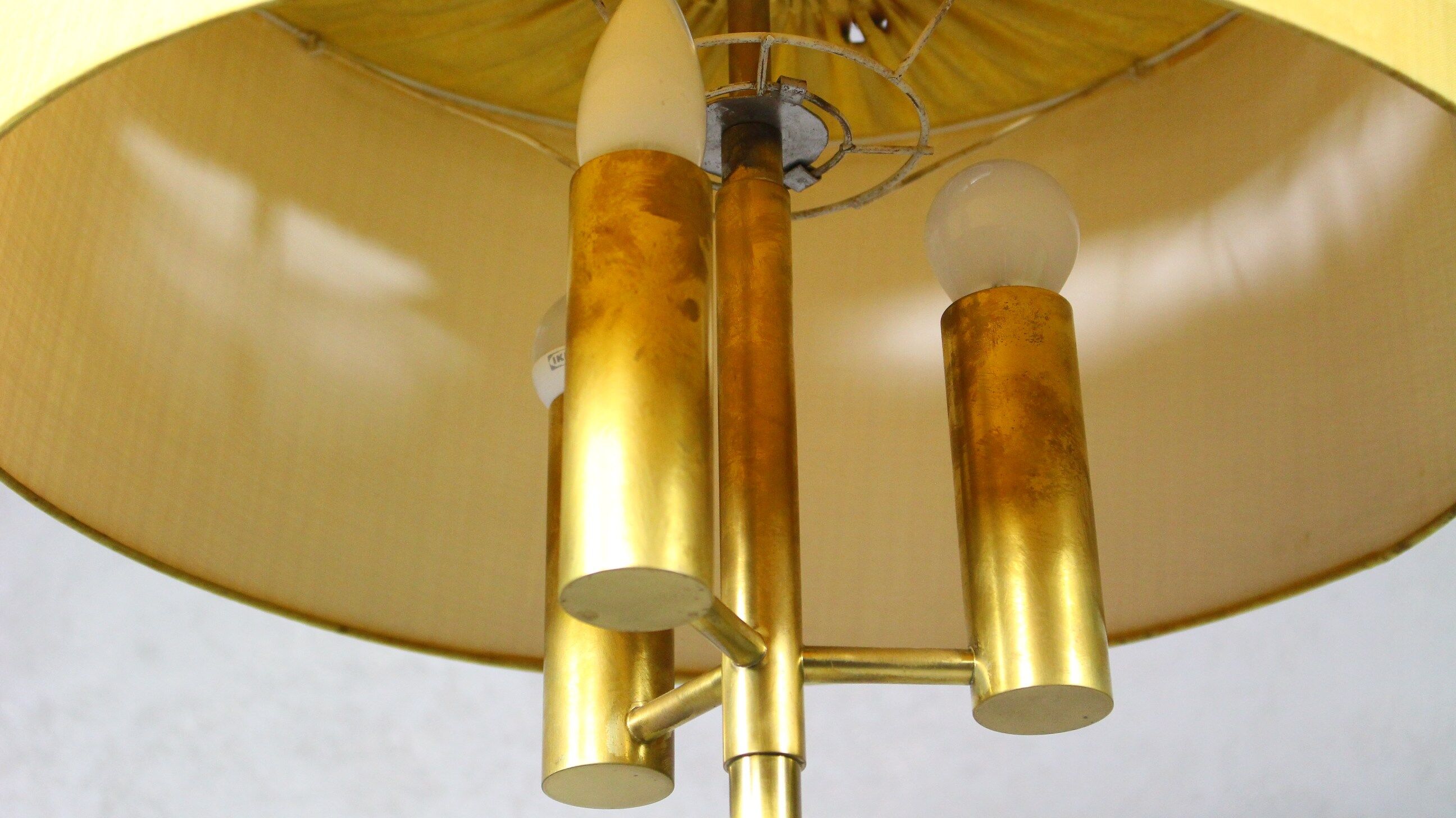 Mid Century modern brass floor lamp, 1950s