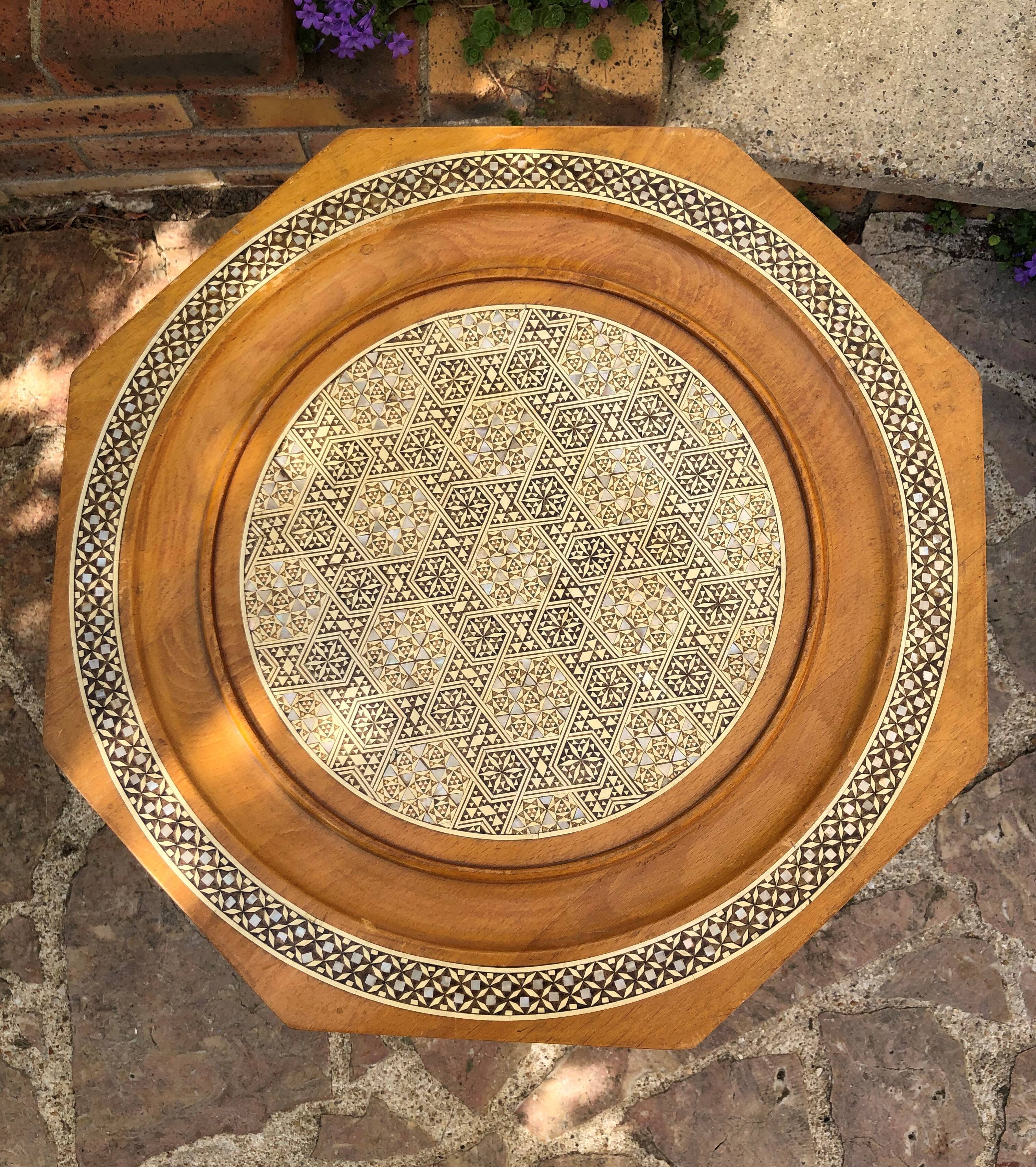 Side table - oriental pedestal table