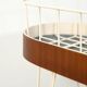 Scandinavian oval planter in metal and teak