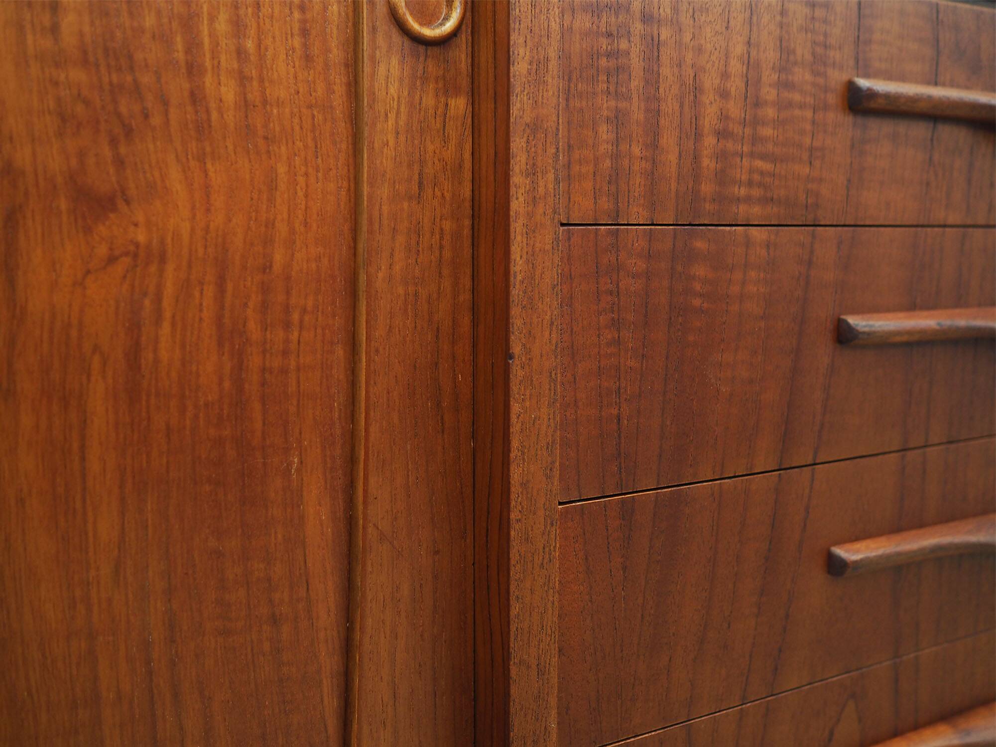 Teak highboard, Danish design, 1960s, production: Denmark