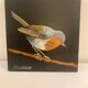 Oiseau peinture sur bois